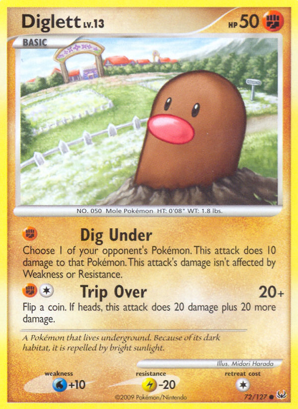 Diglett (72/127) [Platinum: Base Set] | Dumpster Cat Games