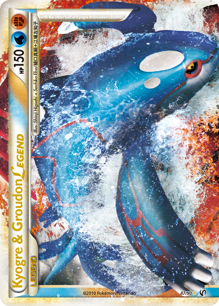 Kyogre & Groudon LEGEND (87/90) [HeartGold & SoulSilver: Undaunted] | Dumpster Cat Games