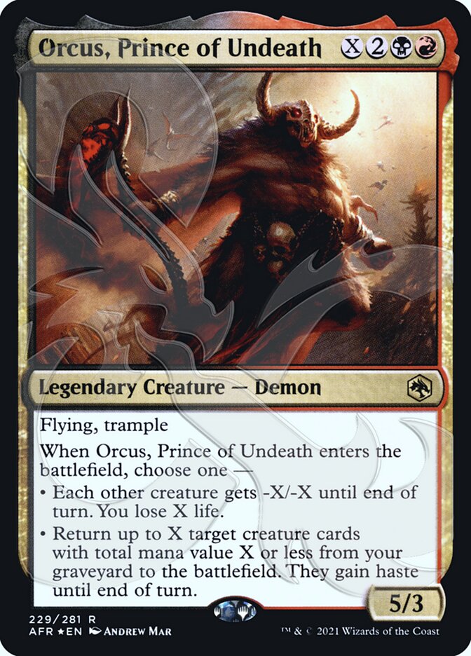 Orcus, Prince of Undeath (Ampersand Promo) [Dungeons & Dragons: Adventures in the Forgotten Realms Promos] | Dumpster Cat Games