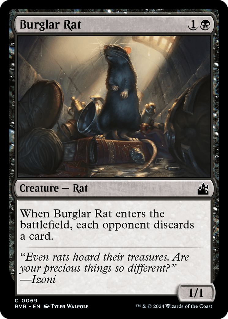 Burglar Rat [Ravnica Remastered] | Dumpster Cat Games