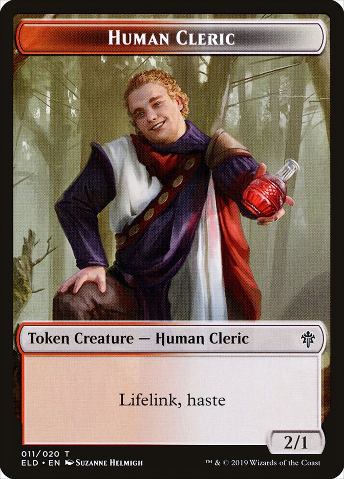 Human Cleric [Throne of Eldraine Tokens] | Dumpster Cat Games