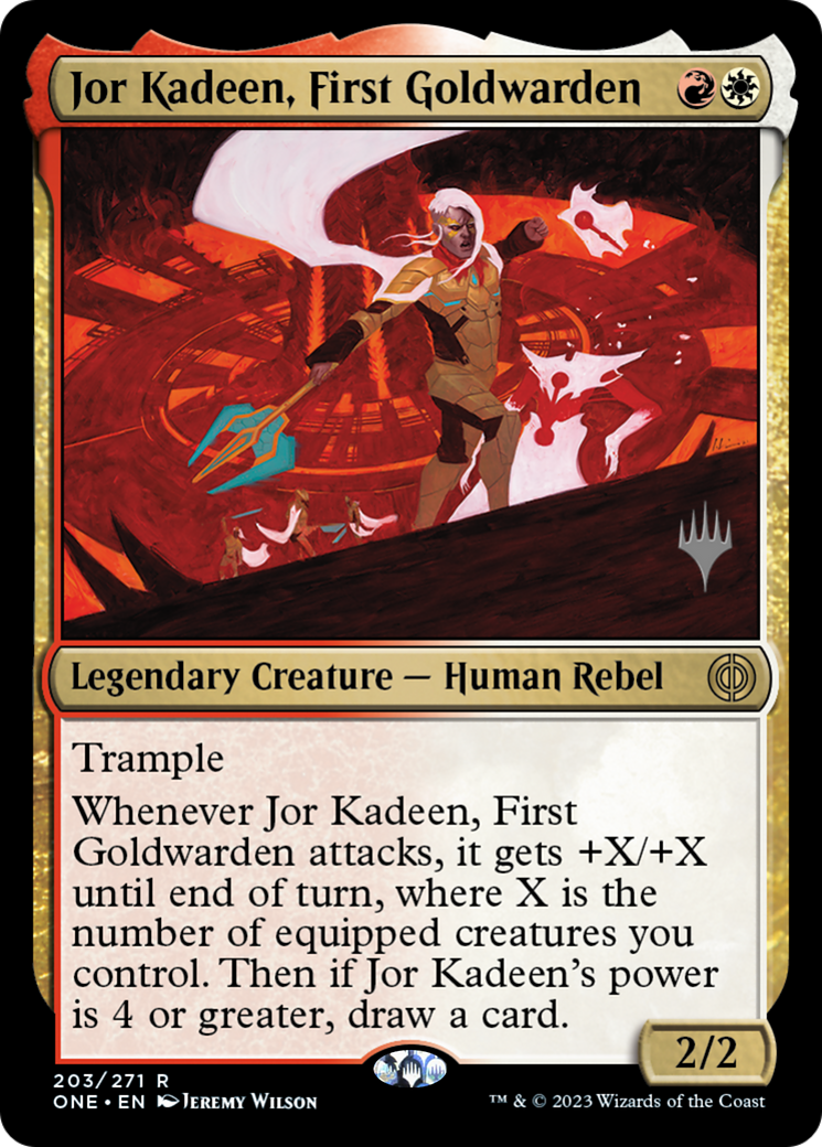 Jor Kadeen, First Goldwarden (Promo Pack) [Phyrexia: All Will Be One Promos] | Dumpster Cat Games