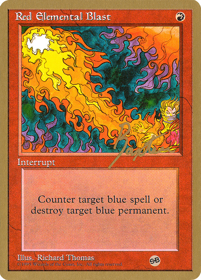 Red Elemental Blast (George Baxter) (SB) [Pro Tour Collector Set] | Dumpster Cat Games