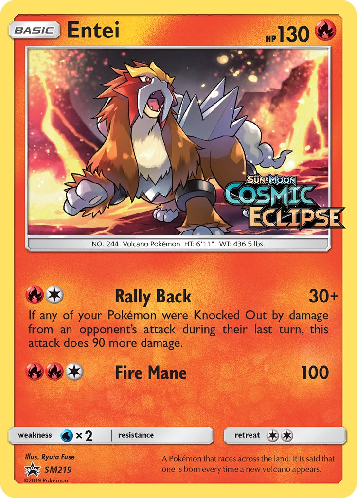 Entei (SM219) [Sun & Moon: Black Star Promos] | Dumpster Cat Games