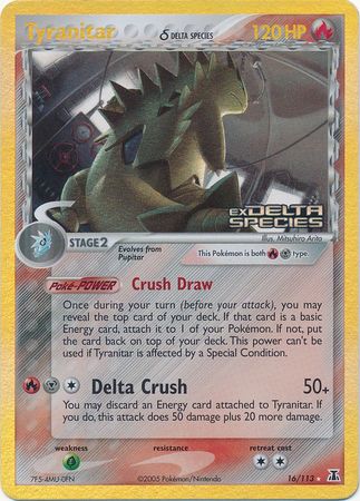 Tyranitar (16/113) (Delta Species) (Stamped) [EX: Delta Species] | Dumpster Cat Games