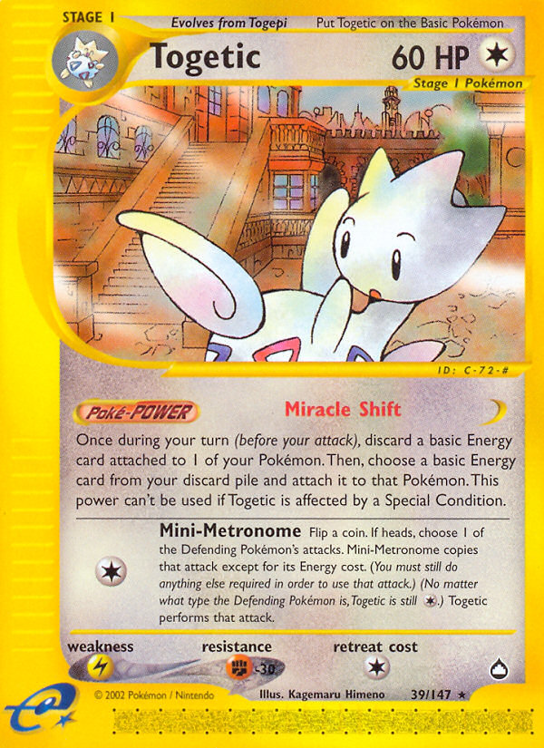 Togetic (39/147) [Aquapolis] | Dumpster Cat Games