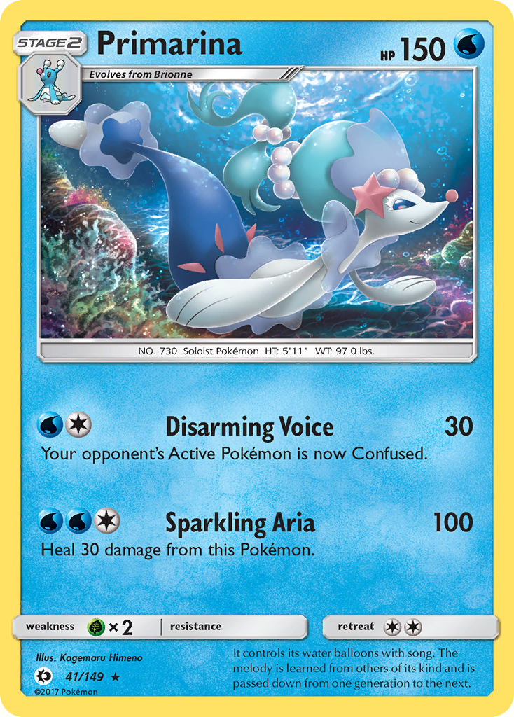 Primarina (41/149) [Sun & Moon: Base Set] | Dumpster Cat Games