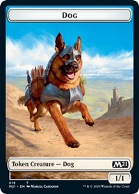 Dog // Weird Double-sided Token [Core Set 2021 Tokens] | Dumpster Cat Games