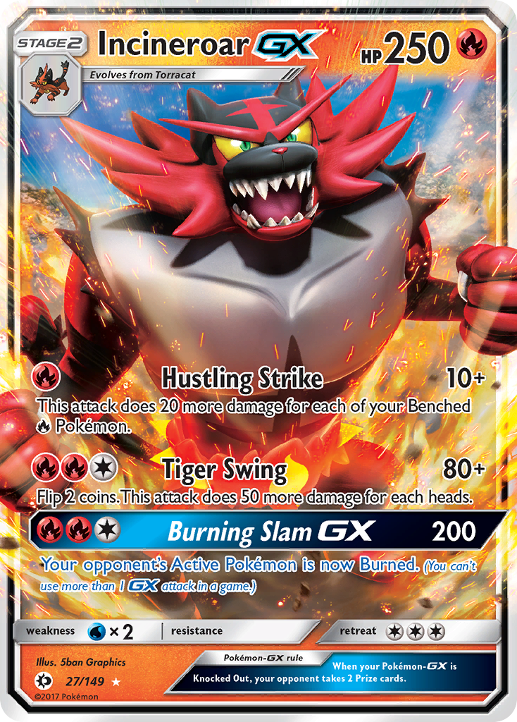 Incineroar GX (27/149) (Jumbo Card) [Sun & Moon: Base Set] | Dumpster Cat Games