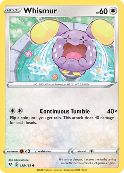 Whismur (135/185) [Sword & Shield: Vivid Voltage] | Dumpster Cat Games