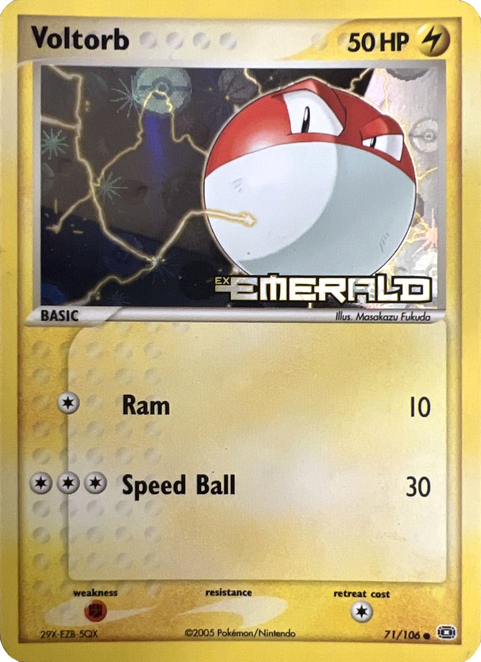 Voltorb (71/106) (Stamped) [EX: Emerald] | Dumpster Cat Games