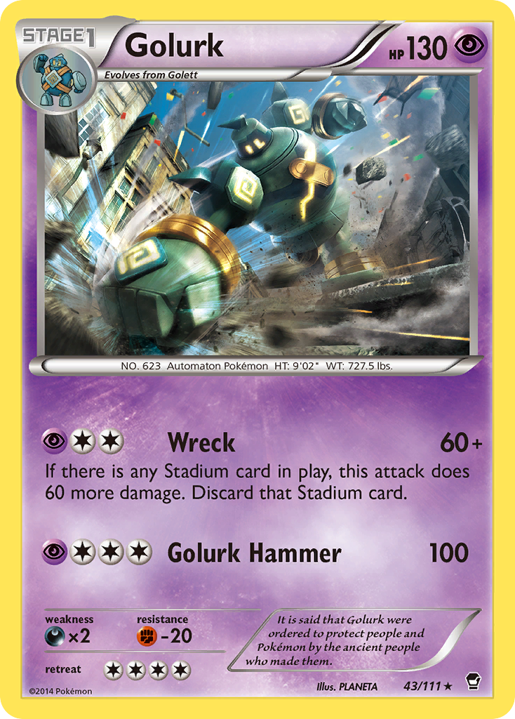 Golurk (43/111) [XY: Furious Fists] | Dumpster Cat Games