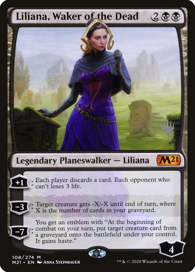 Liliana, Waker of the Dead (Promo Pack) [Core Set 2021 Promos] | Dumpster Cat Games