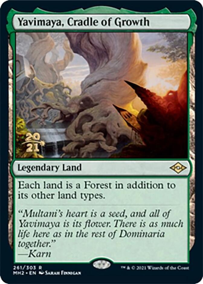 Yavimaya, Cradle of Growth [Modern Horizons 2 Prerelease Promos] | Dumpster Cat Games