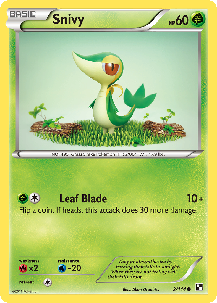 Snivy (2/114) [Black & White: Base Set] | Dumpster Cat Games