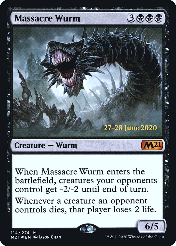 Massacre Wurm  [Core Set 2021 Prerelease Promos] | Dumpster Cat Games