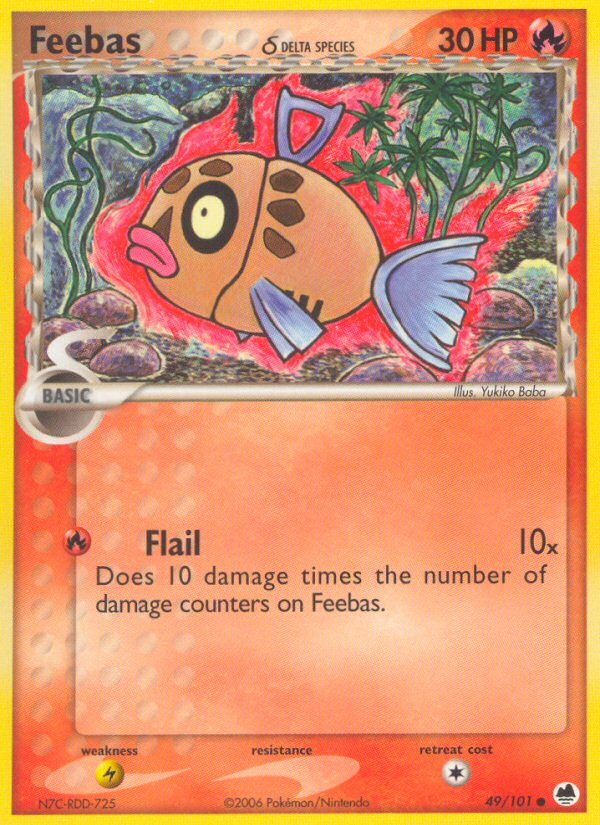 Feebas (49/101) (Delta Species) [EX: Dragon Frontiers] | Dumpster Cat Games