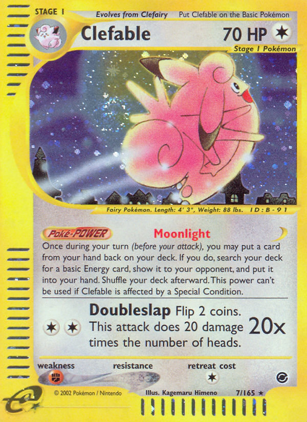 Clefable (7/165) [Expedition: Base Set] | Dumpster Cat Games