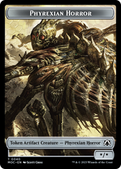 Phyrexian Golem // Phyrexian Horror Double-Sided Token [March of the Machine Commander Tokens] | Dumpster Cat Games