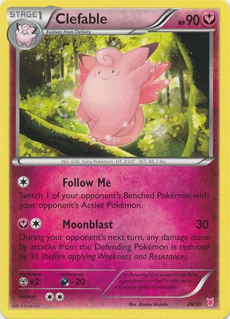 Clefable (28/30) [XY: Trainer Kit 1 - Wigglytuff] | Dumpster Cat Games