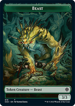 Beast // Beast Double-Sided Token [Starter Commander Decks] | Dumpster Cat Games