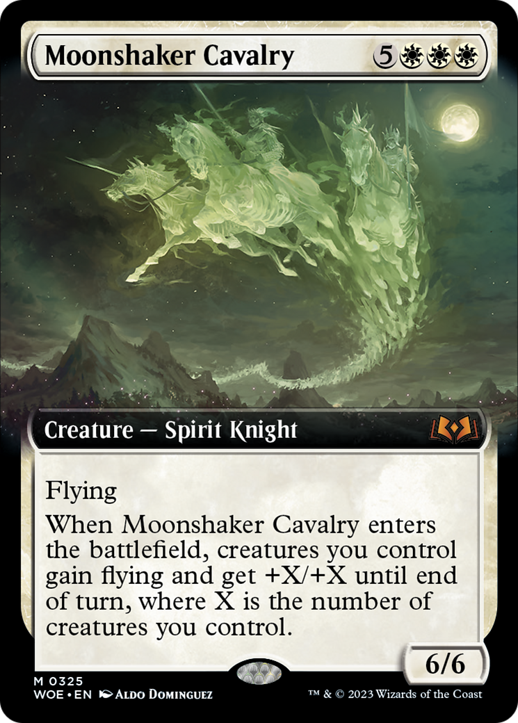 Moonshaker Cavalry (Extended Art) [Wilds of Eldraine] | Dumpster Cat Games