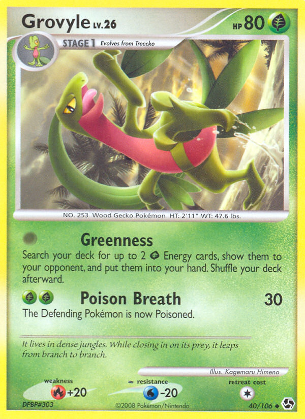 Grovyle (40/106) [Diamond & Pearl: Great Encounters] | Dumpster Cat Games