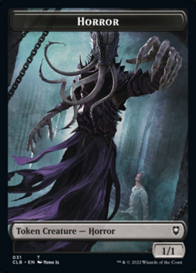 Horror // Eldrazi Horror Double-sided Token [Commander Legends: Battle for Baldur's Gate Tokens] | Dumpster Cat Games