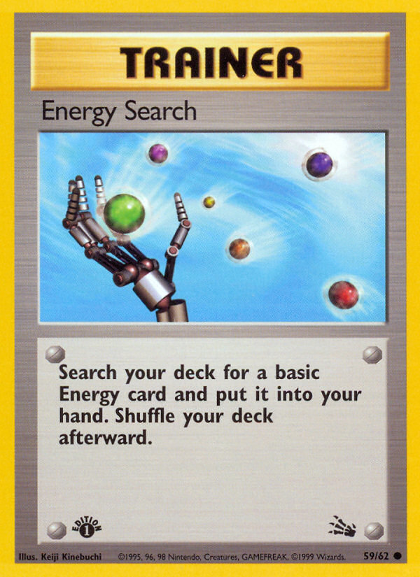 Energy Search (59/62) [Fossil 1st Edition] | Dumpster Cat Games