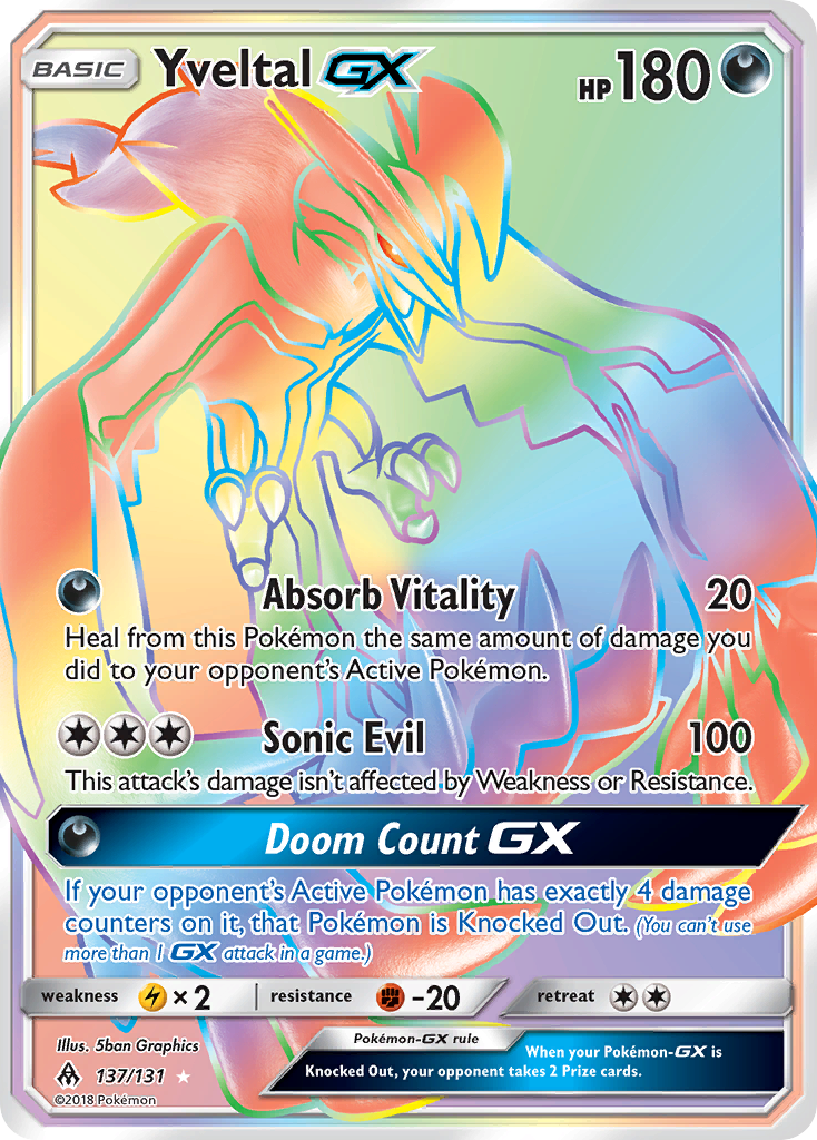 Yveltal GX (137/131) [Sun & Moon: Forbidden Light] | Dumpster Cat Games