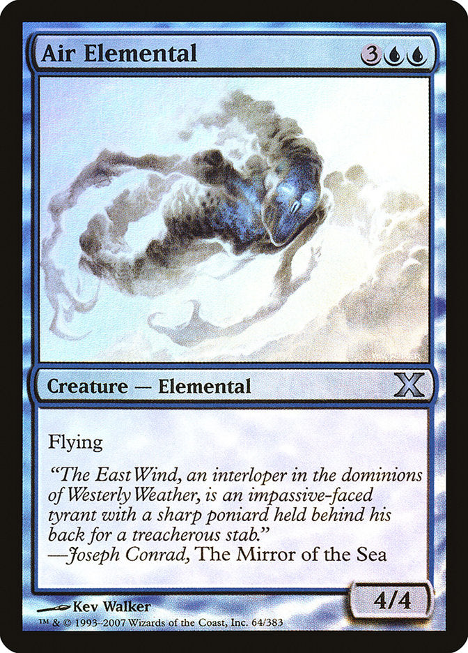 Air Elemental (Premium Foil) [Tenth Edition] | Dumpster Cat Games