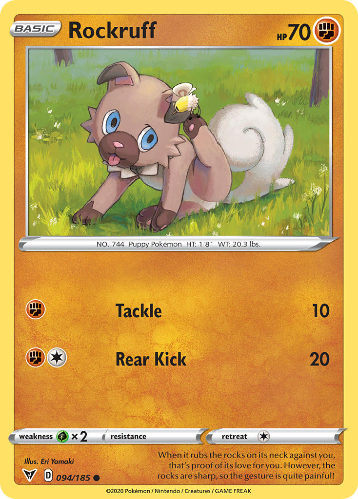 Rockruff (094/185) [Sword & Shield: Vivid Voltage] | Dumpster Cat Games