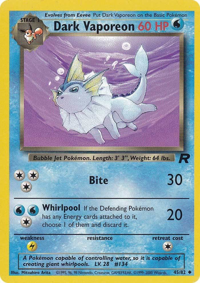 Dark Vaporeon (45/82) [Team Rocket Unlimited] | Dumpster Cat Games