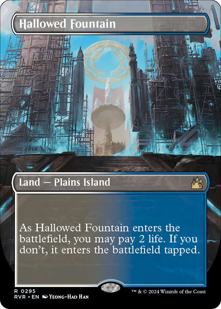 Hallowed Fountain (Borderless) [Ravnica Remastered] | Dumpster Cat Games