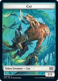 Cat // Copy Double-sided Token [Double Masters Tokens] | Dumpster Cat Games