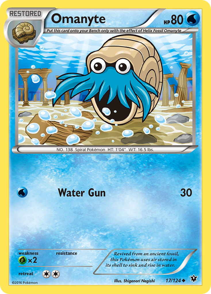 Omanyte (17/124) [XY: Fates Collide] | Dumpster Cat Games