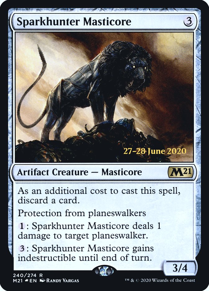 Sparkhunter Masticore  [Core Set 2021 Prerelease Promos] | Dumpster Cat Games