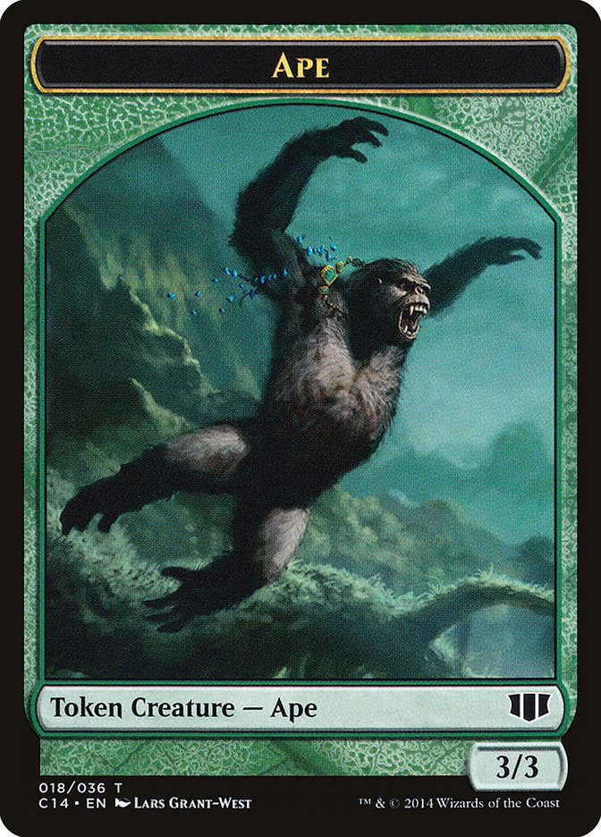 Ape // Zombie (011/036) Double-sided Token [Commander 2014 Tokens] | Dumpster Cat Games