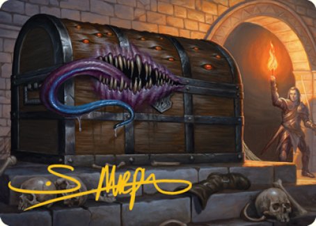 Mimic Art Card (Gold-Stamped Signature) [Dungeons & Dragons: Adventures in the Forgotten Realms Art Series] | Dumpster Cat Games