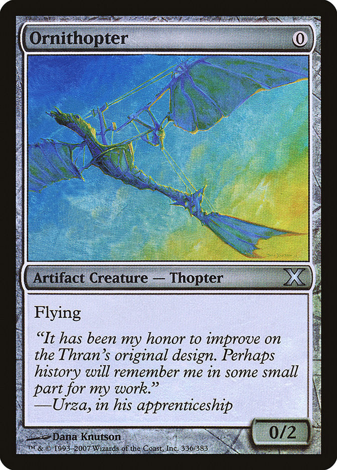 Ornithopter (Premium Foil) [Tenth Edition] | Dumpster Cat Games