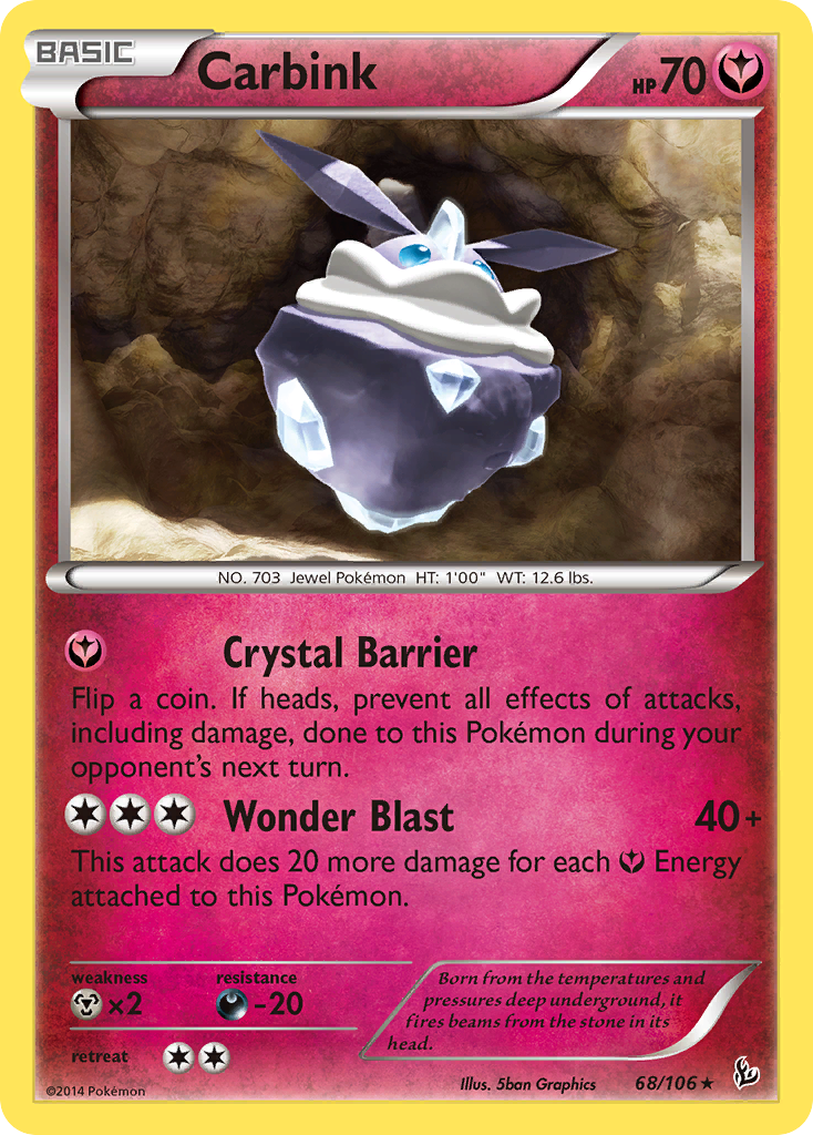 Carbink (68/106) (Theme Deck Exclusive) [XY: Flashfire] | Dumpster Cat Games