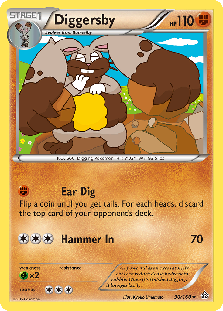 Diggersby (90/160) [XY: Primal Clash] | Dumpster Cat Games