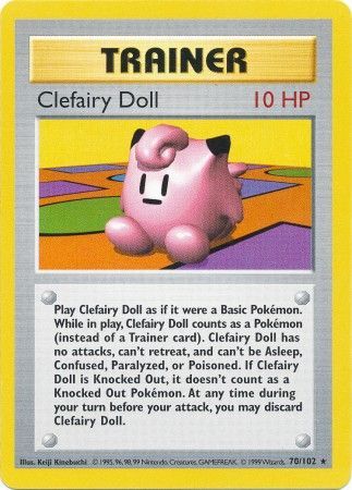 Clefairy Doll (70/102) [Base Set Shadowless Unlimited] | Dumpster Cat Games