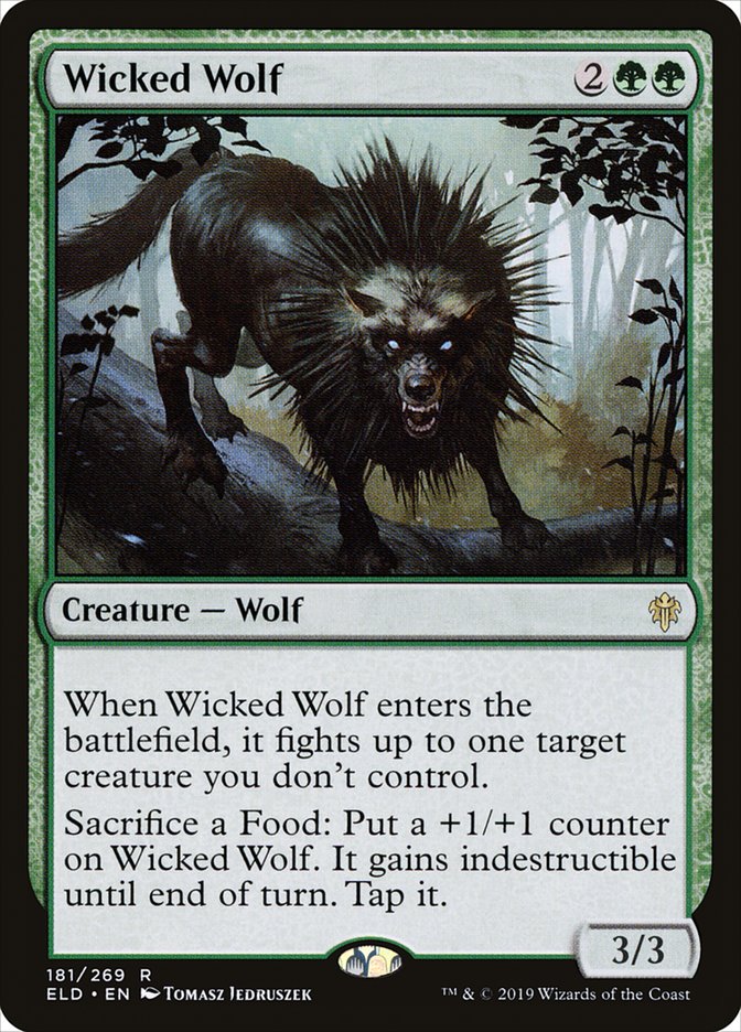 Wicked Wolf [Throne of Eldraine] | Dumpster Cat Games