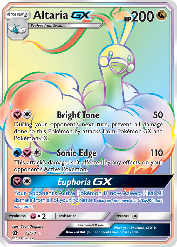 Altaria GX (72/70) [Sun & Moon: Dragon Majesty] | Dumpster Cat Games