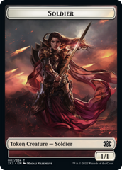 Elemental // Soldier Double-sided Token [Double Masters 2022 Tokens] | Dumpster Cat Games