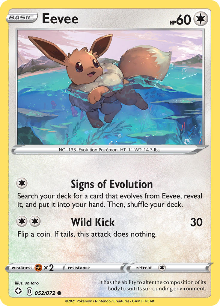 Eevee (052/072) [Sword & Shield: Shining Fates] | Dumpster Cat Games