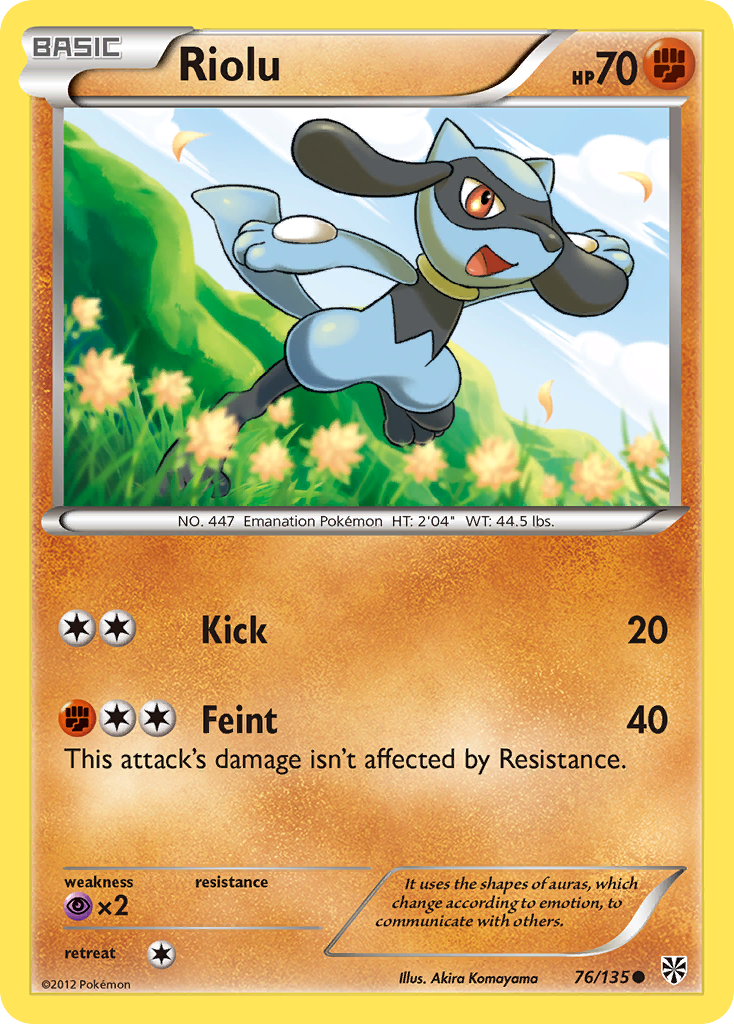 Riolu (76/135) [Black & White: Plasma Storm] | Dumpster Cat Games