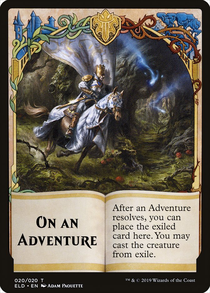 On an Adventure [Throne of Eldraine Tokens] | Dumpster Cat Games