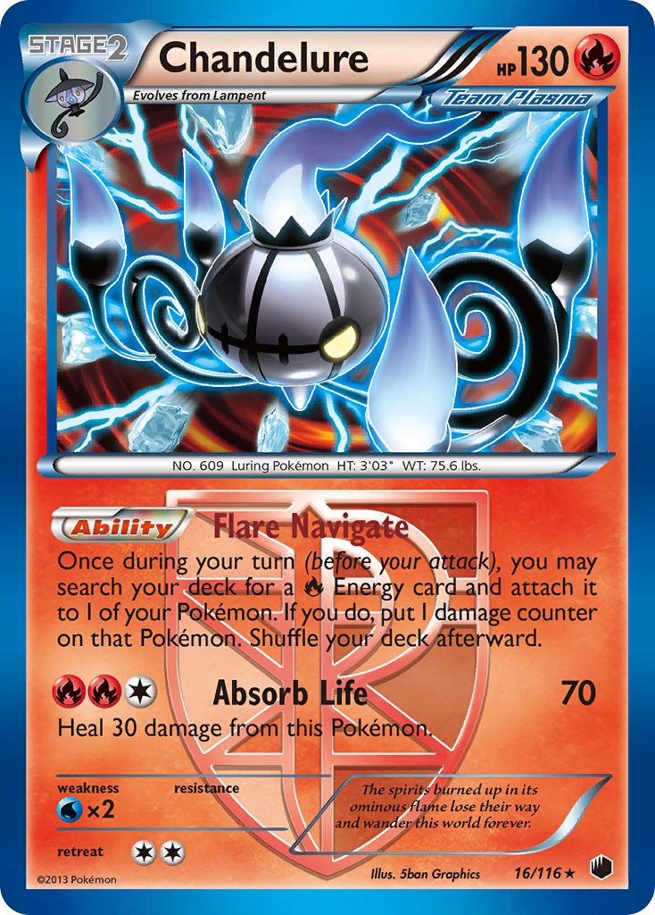 Chandelure (16/116) [Black & White: Plasma Freeze] | Dumpster Cat Games